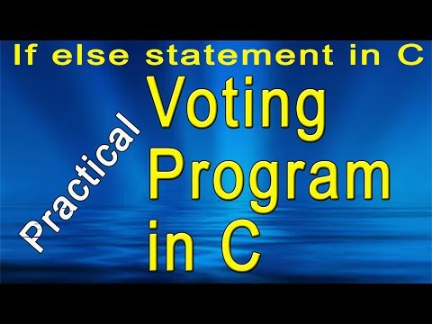 Voting program in c in Hindi[if else statement]