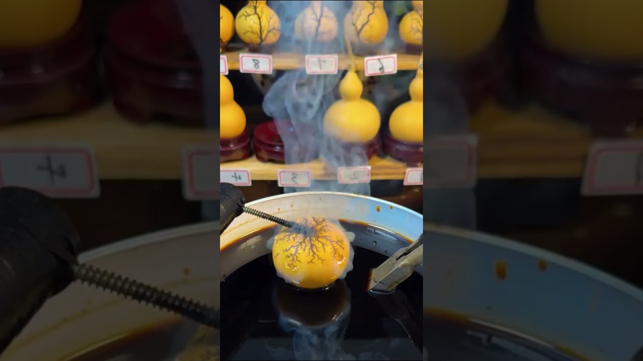 Фигуры Лихтенберга на тыкве ⚡ Узор, созданный электричеством 