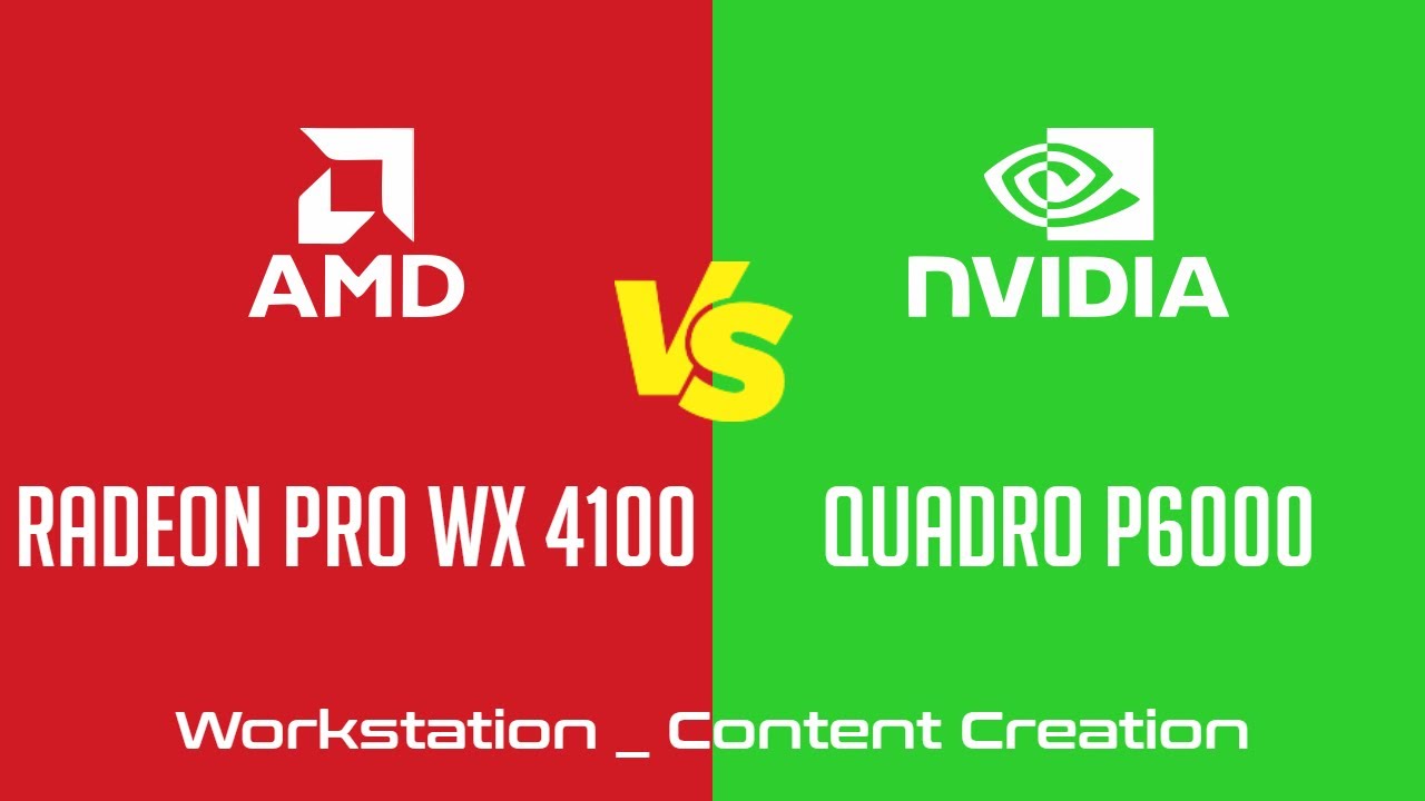 AMD Radeon Pro WX 4100 vs nVidia Quadro P6000 - Workstation _ Content Creation Benchmark