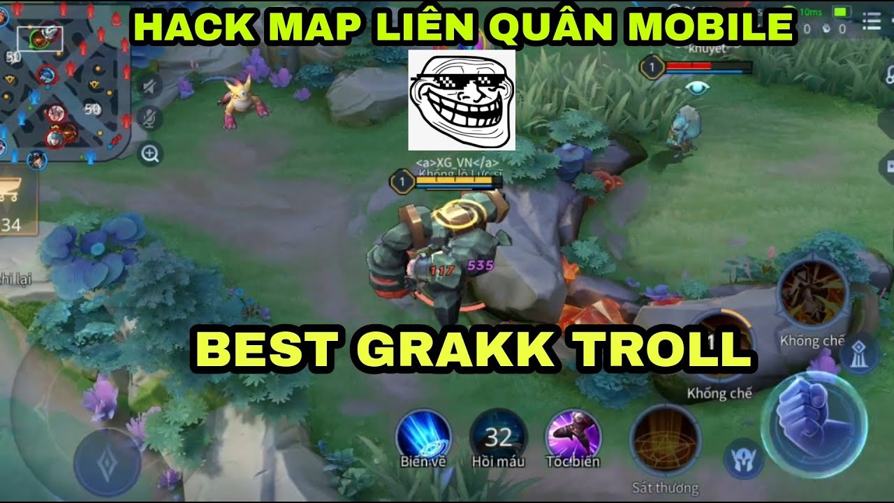 Hack Map Liên Quân Mobile|Best Grakk Troll Game😆