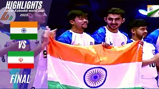 INDIA vs IRAN Final Junior Kabaddi World cup 2023 Full match highlights