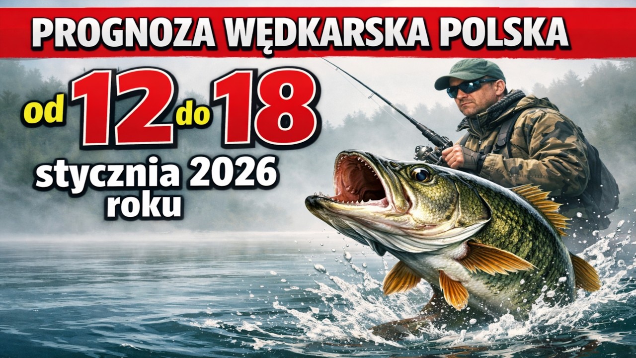 PROGNOZA BRAŃ w Polsce od 12 do 18 stycznia 2026. Rzuć wszystko i jedź na ryby!