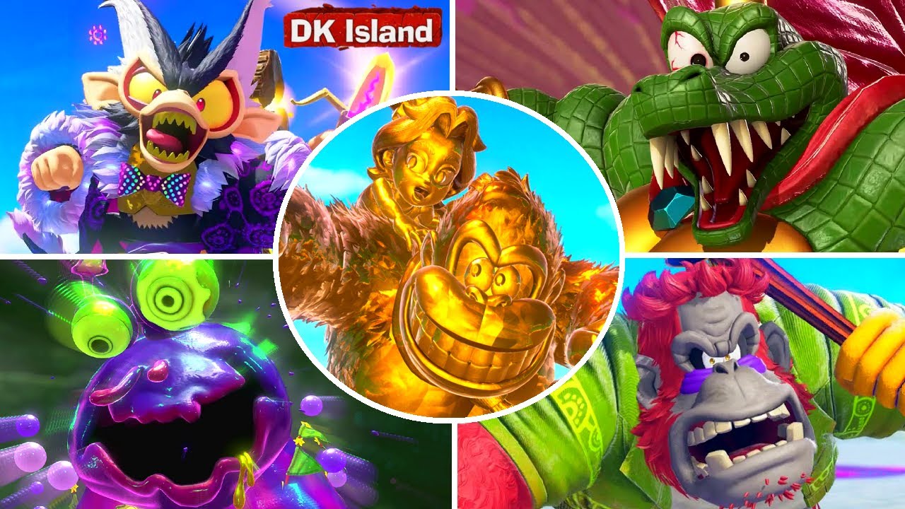 DK Bananza + DLC - All Bosses (No Damage)