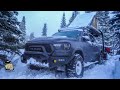 Dont come here alone  multiple offroad recoveries  winter snow camping in idaho