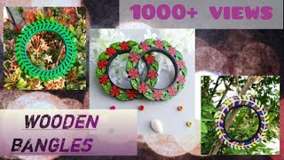 how to make hand painted wooden bangles