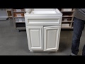 Venetian White Standard Base Cabinet 2 Doors 1 Drawer - Ready to Assemble