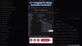 Program of String to Double Conversion in C++ | #shorts #ytshorts #youtubeshorts #ai #trending