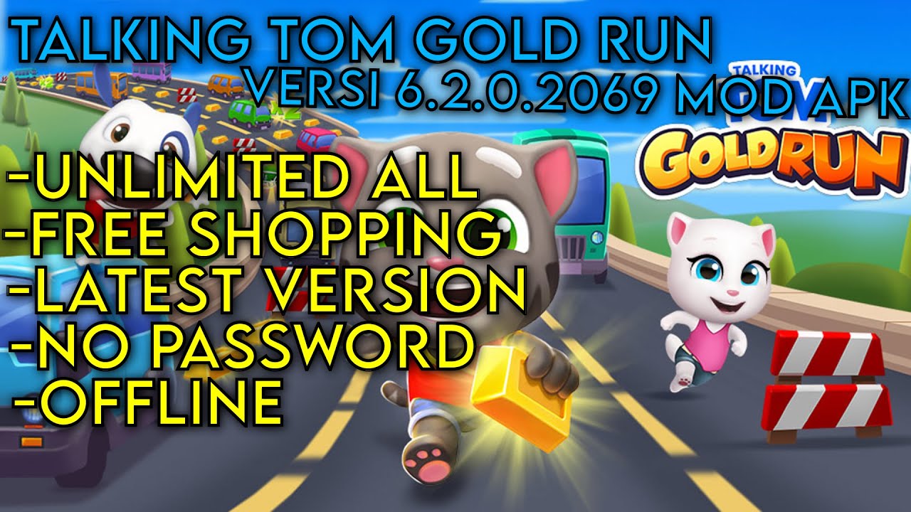 Talking Tom Gold Run Versi 6.2.0.2069 Mod Apk Terbaru 2023