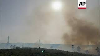 Emergency crews fights fires in Istanbul