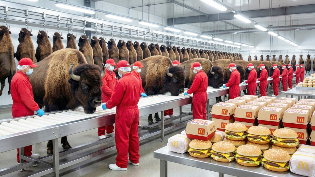 Inside a McDonald's Burger Plant: From Farm-Raised Beef to Iconic Fast-Food Burgers (Full Process)