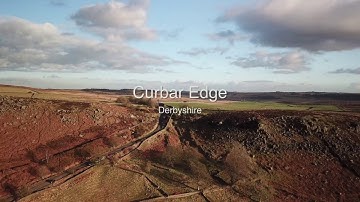 Drone footage of Curbar and Baslow Edge (4K)