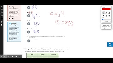 Springboard Algebra 1 Lessons 24-1,2,3 Polynomials