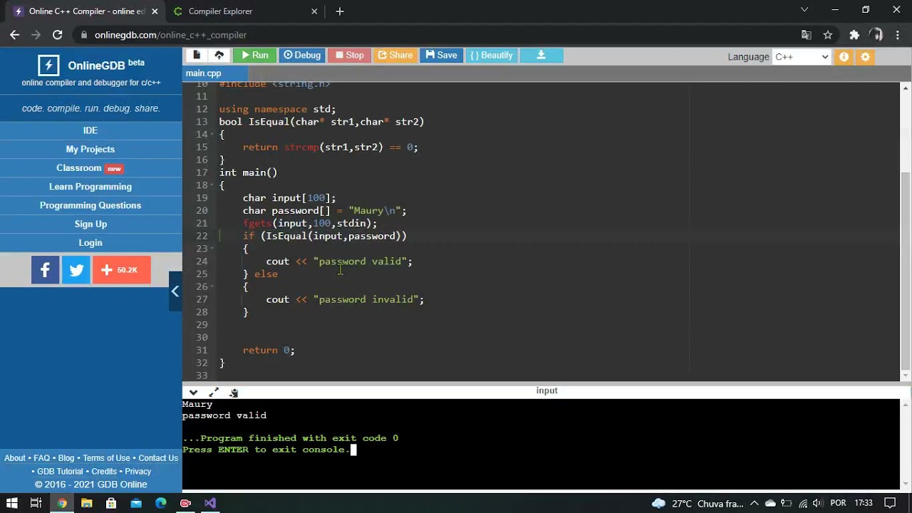 Compare String C++ - strcmp - YouTube