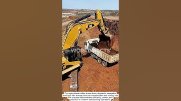 How an Excavator Loads a Dump Truck | Heavy Equipment at Work