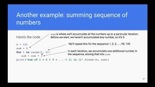 CS3A, Week 4, for loop example, sum