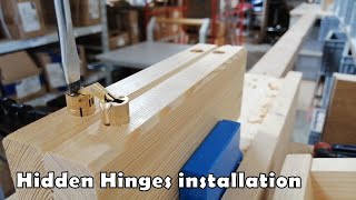 Hidden Hinges installation  Cylindrica 12mm
