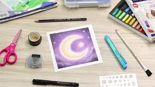 Moon Night with Soft Pastels | Nagomi Art | Faber-Castell screenshot 4