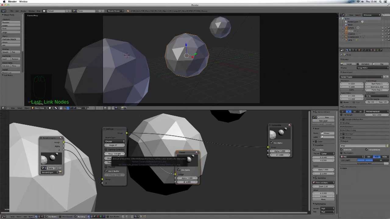(Blender tutorial) DEPTH OF FIELD, create using just 4 nodes quickly and easily