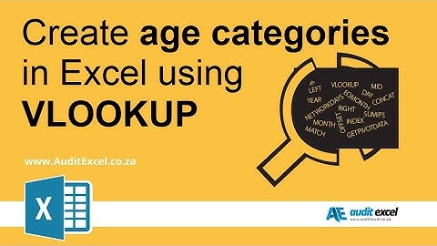 Categorise items in groups with VLOOKUP solution-Next XL video below