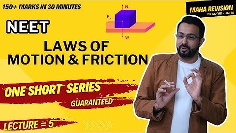 Law Of Motion & Friction Full Chapter One Shot || How To Score 150+ Marks In NEET 2024
