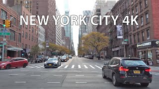 Billionaire's Row  Driving Downtown  New York City 4K