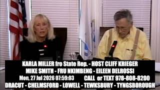 Host Cliff Krieger - Eileen Delrossi - Fru Nkimbeng - Mike Smith - Karla Miller for State Rep@7