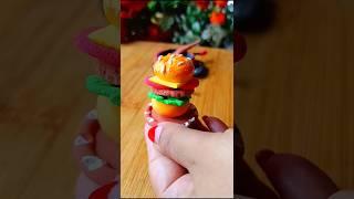 #shorts Super Clay DIY 😍Miniature Burger🍔 🤗#viral #tutorial #diy
