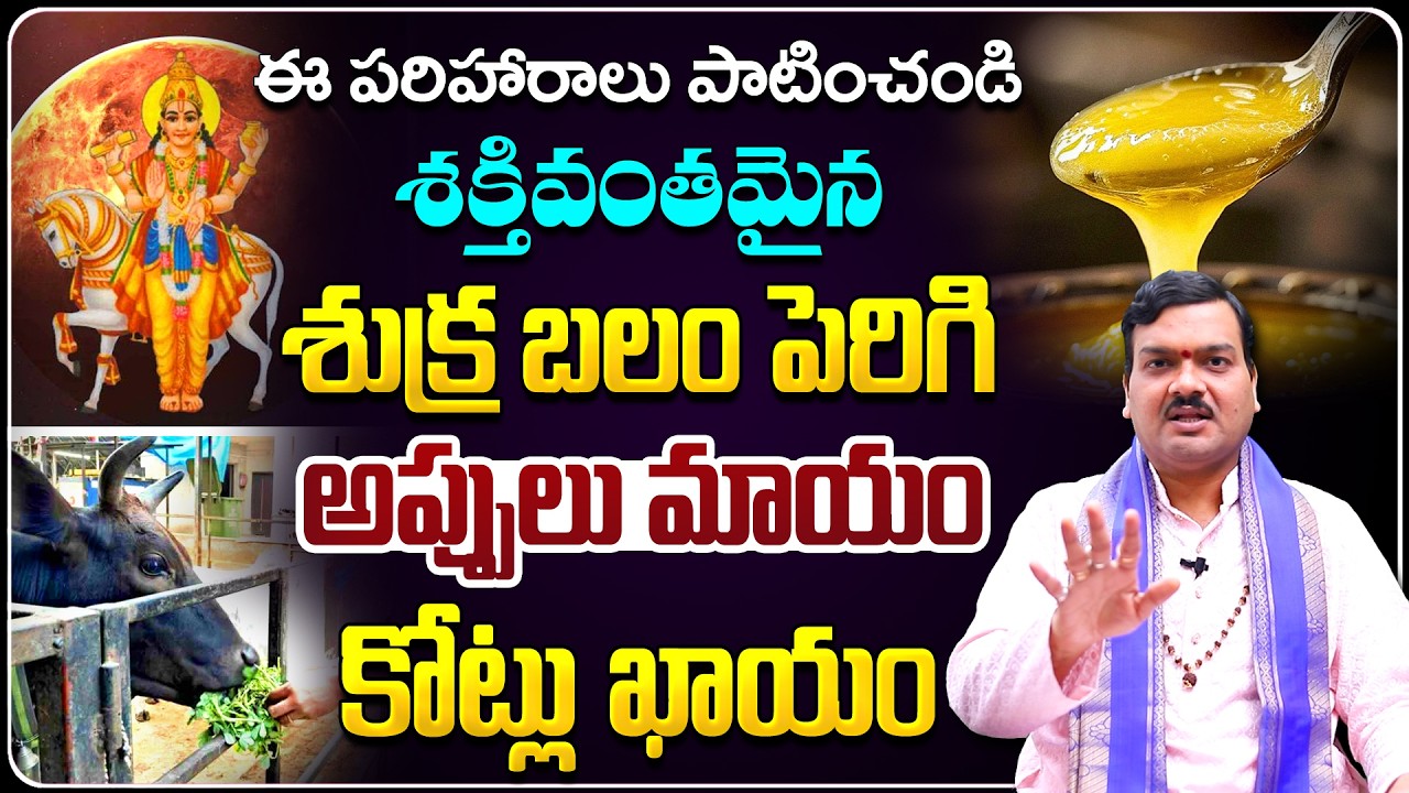 శుక్ర బలం పెరిగి అప్పులు పోవాలంటే... | Shukra Balam Peragalante...| Machiraju Kiran Kumar