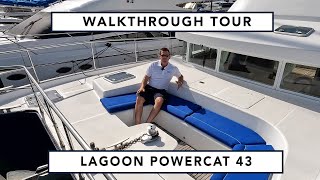 Full Walkthrough Tour on Lagoon Powerboat 43  Great long distance powerboat live aboard option!