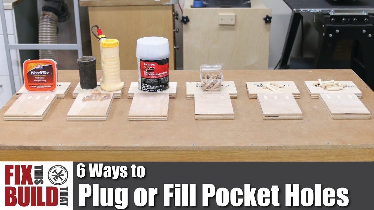 6 Ways To Plug Or Fill Pocket Holes | How To