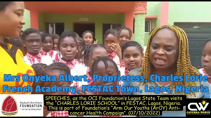Appreciation to OCI Foundation: Proprietress of th...