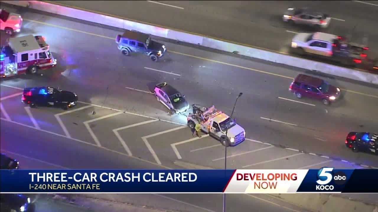 Traffic back up and running after crash cleared on I-240 - YouTube