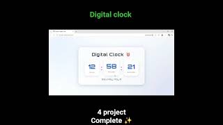 ⏰ Digital Clock Using HTML CSS JavaScript | Mini Project