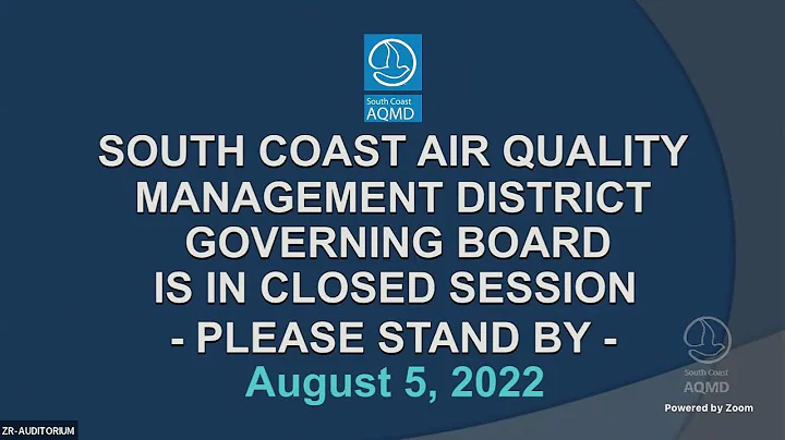 South Coast AQMD Governing Board Meeting - August 5, 2022