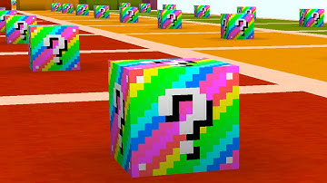 Minecraft 1v1v1 RAINBOW LUCKY BLOCK RACE! (Minecraft Mods) w/PrestonPlayz & The Pack