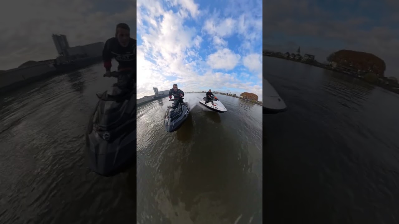 waterscooters op de IJssel in november 