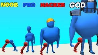 The NOOB vs PRO vs HACKER in Pusher 3D