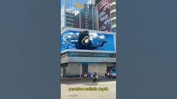 Naked-eye 3D effect is achieved through the principle of LED screen parallax!  #led #leddisplay #3d