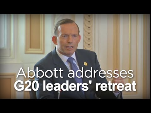 Abbott addresses the G20 leaders' retreat