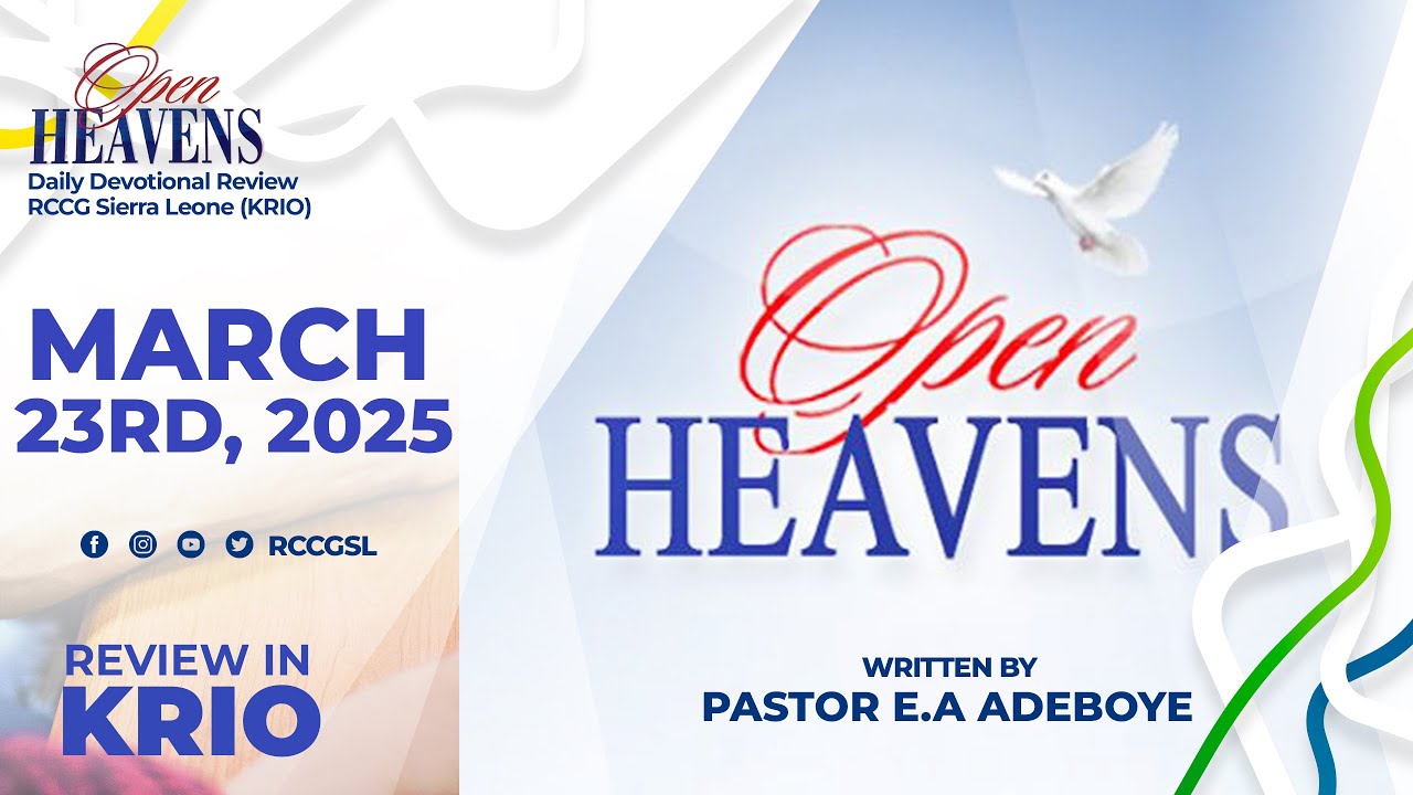 Open Heavens Devotional Krio for today 23-03-2025. - YouTube