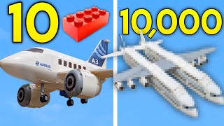 10 Piece VS 10,000 Piece Lego Plane Crash