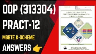 OOP Practical No.12 MSBTE k-scheme || oop practical 12|| MSBTE || msbte k-scheme #ytshorts#education