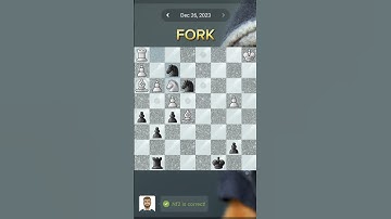 Daily GIANT FORK #chess #puzzle #78 26/12/2023 |#shorts