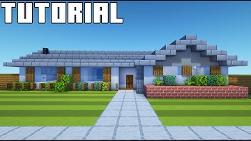 Minecraft Tutorial: Hoe maak je een modern huis in de buitenwijk 1 "2022 Tutorial"