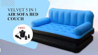 Velvet 5in1 Air Sofa Bed Couch, Call @ 07290051604