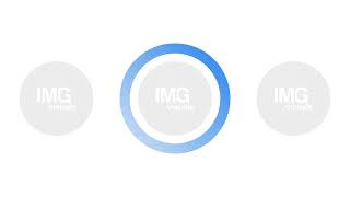 Blue gradient circle mirrored switching loading icon animation