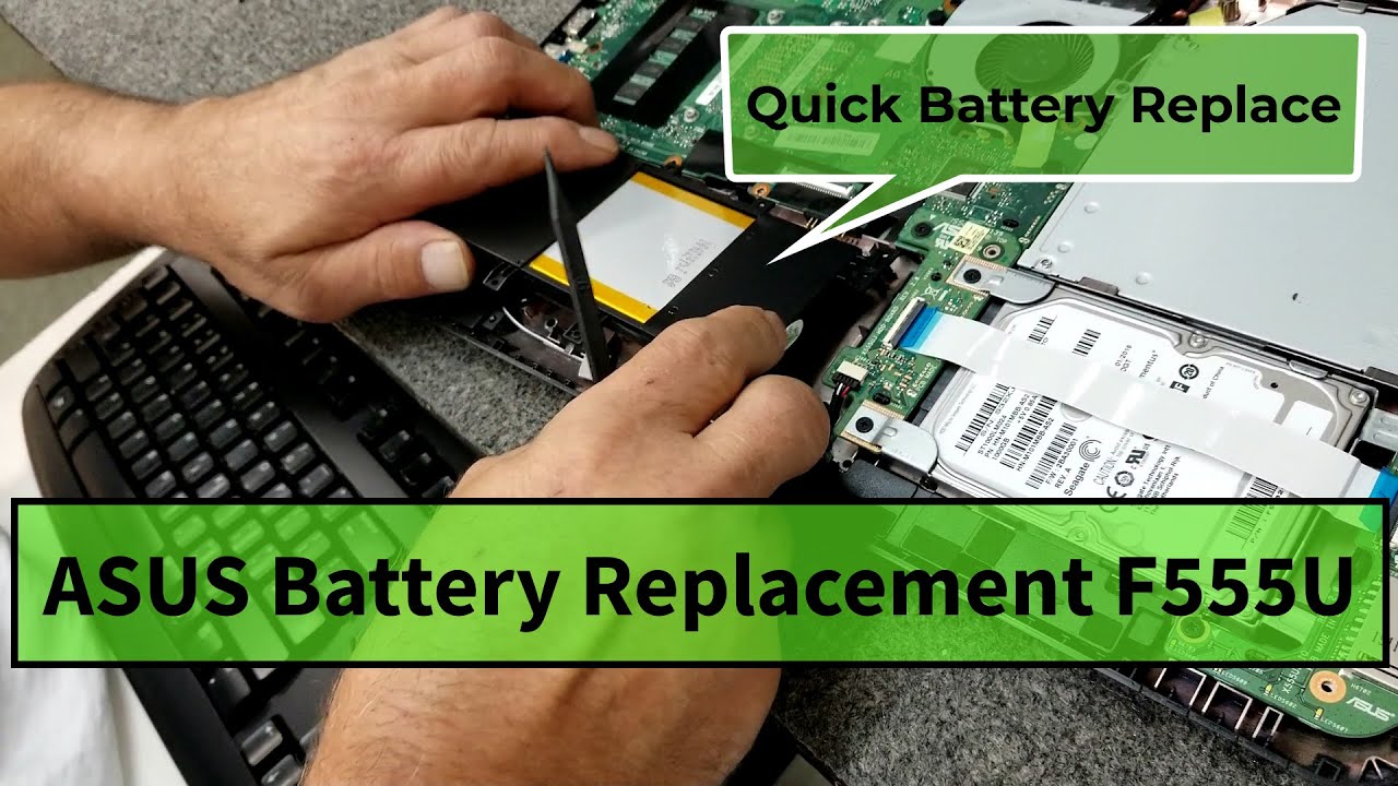 Replace Battery in ASUS F555U Laptop YouTube
