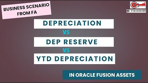 Business Scenario from FA- Depreciation Vs Dep Reserve Vs YTD Depreciation in Oracle Fusion Assets