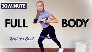 30-Min Full Body HIIT with Weights – Fat Melt | No Repeat | Bands \u0026 Dumbbells