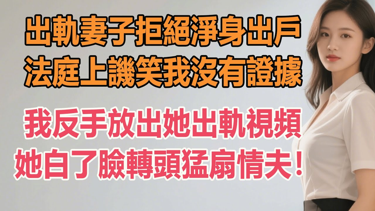 出軌妻子拒絕淨身出戶，法庭上譏笑我沒有證據，我反手放出她出軌視頻，她白了臉轉頭猛扇情夫！